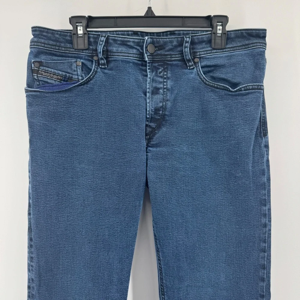 Diesel Waykee Regular Straight Jeans Men Dark Wash Size 33W 32L‎